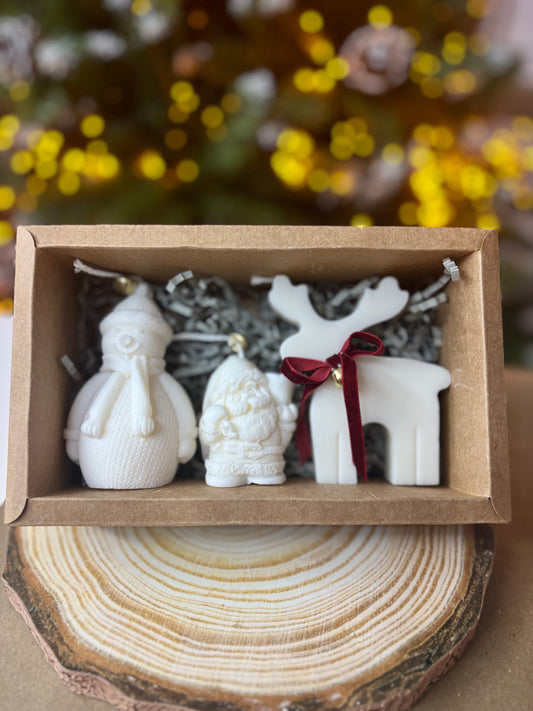 Set Lumânări Sculpturale Crăciun