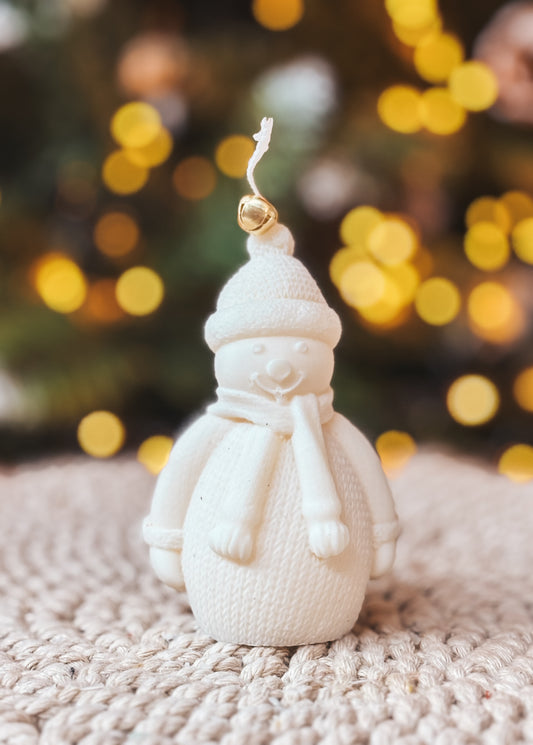 Lumânare Sculpturală Om de Zăpadă