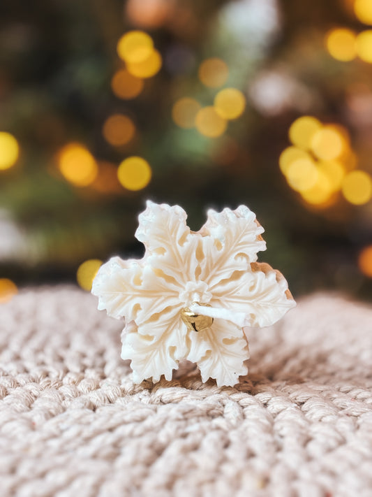 Lumânare Sculpturală Fulg de Nea